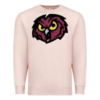 Pale Pink temple owls Premium Sweatshirt - linhVisuals