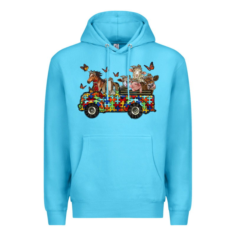 Farm Animals Autism Premium Hoodie by RacoonDesign | Teevron