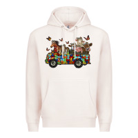 Pale Pink farm animals autism Premium Hoodie - RacoonDesign