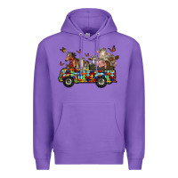 Purple farm animals autism Premium Hoodie - RacoonDesign