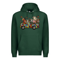 Sports Green farm animals autism Premium Hoodie - RacoonDesign