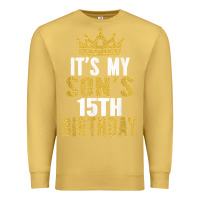 Antique Gold it's my son's 15th birthday 15 years old boy t shirt Premium Sweatshirt - linhVisuals