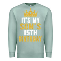 Seafoam it's my son's 15th birthday 15 years old boy t shirt Premium Sweatshirt - linhVisuals