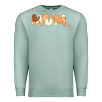 Seafoam Bluey Mum Premium Sweatshirt - linhVisuals