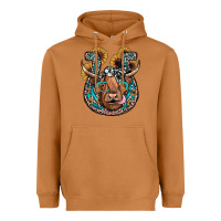 Meerkat highland cow horseshoe Heavyweight Hoodie - JahusDesignShop
