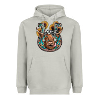 Moon Dust highland cow horseshoe Heavyweight Hoodie - JahusDesignShop