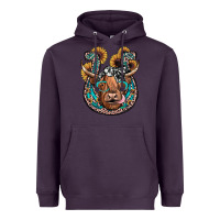 Plum highland cow horseshoe Heavyweight Hoodie - JahusDesignShop