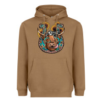 Toasted Coconut highland cow horseshoe Heavyweight Hoodie - JahusDesignShop