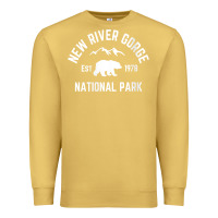 Antique Gold womens new river gorge national park bear west virginia nature v neck Premium Sweatshirt - linhVisuals