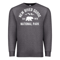 Charcoal Heather womens new river gorge national park bear west virginia nature v neck Premium Sweatshirt - linhVisuals