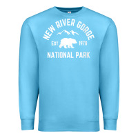 Ocean Blue womens new river gorge national park bear west virginia nature v neck Premium Sweatshirt - linhVisuals
