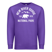 Purple womens new river gorge national park bear west virginia nature v neck Premium Sweatshirt - linhVisuals