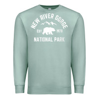 Seafoam womens new river gorge national park bear west virginia nature v neck Premium Sweatshirt - linhVisuals