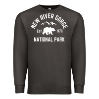 Smoke womens new river gorge national park bear west virginia nature v neck Premium Sweatshirt - linhVisuals