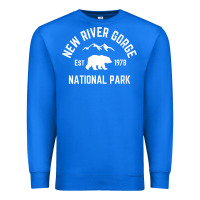 True Royal womens new river gorge national park bear west virginia nature v neck Premium Sweatshirt - linhVisuals