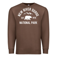 Chestnut womens new river gorge national park bear west virginia nature v neck Premium Sweatshirt - linhVisuals