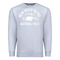 Heather Grey womens new river gorge national park bear west virginia nature v neck Premium Sweatshirt - linhVisuals