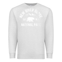 Oatmeal Heather womens new river gorge national park bear west virginia nature v neck Premium Sweatshirt - linhVisuals