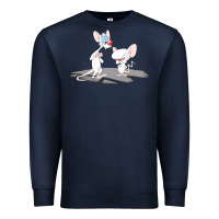 Navy newanimaniacs pinky and the brain Premium Sweatshirt - linhVisuals