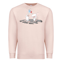 Pale Pink newanimaniacs pinky and the brain Premium Sweatshirt - linhVisuals