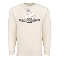 Sandshell newanimaniacs pinky and the brain Premium Sweatshirt - linhVisuals