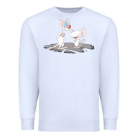 White newanimaniacs pinky and the brain Premium Sweatshirt - linhVisuals