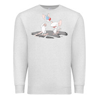Oatmeal Heather newanimaniacs pinky and the brain Premium Sweatshirt - linhVisuals