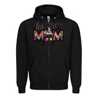 Black hot mess mom messy bun Zipper Hoodie - JahusDesignShop