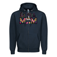 Navy hot mess mom messy bun Zipper Hoodie - JahusDesignShop