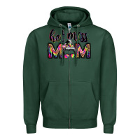 Sports Green hot mess mom messy bun Zipper Hoodie - JahusDesignShop