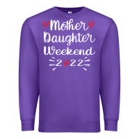 Purple mother daughter weekend 2022 girls trip family vacation t shirt Premium Sweatshirt - linhVisuals