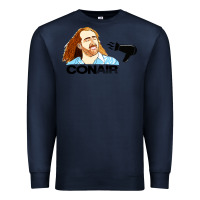 Navy nicolas cage conair Premium Sweatshirt - linhVisuals