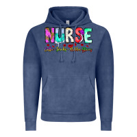 Vintage Denim Nurse Coffee Scrubs Rubber Gloves Vintage Hoodie - CowhideDigitalArt
