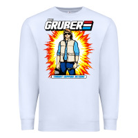 White macgruber action figure Premium Sweatshirt - linhVisuals