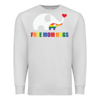 Dove Grey free mom hugs pride elephant rainbow Premium Sweatshirt - linhVisuals