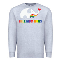 Heather Grey free mom hugs pride elephant rainbow Premium Sweatshirt - linhVisuals