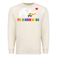 Sandshell free mom hugs pride elephant rainbow Premium Sweatshirt - linhVisuals