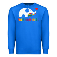 True Royal free mom hugs pride elephant rainbow Premium Sweatshirt - linhVisuals