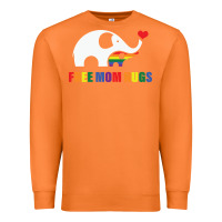 Carrot free mom hugs pride elephant rainbow Premium Sweatshirt - linhVisuals