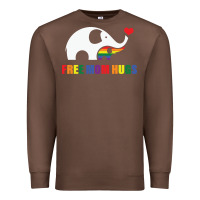 Chestnut free mom hugs pride elephant rainbow Premium Sweatshirt - linhVisuals