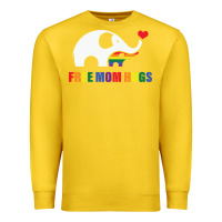 Lemon free mom hugs pride elephant rainbow Premium Sweatshirt - linhVisuals