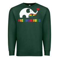 Free Mom Hugs Pride Elephant Rainbow Premium Sweatshirt | Teevron
