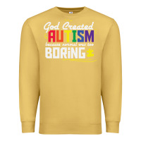 Antique Gold god created autism normal was too boring Premium Sweatshirt - linhVisuals