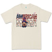 Bone American mama with gnome mothers day Premium Tee - HowdyJamesFarm