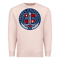 Pale Pink liberty university seal Premium Sweatshirt - linhVisuals