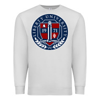 Dove Grey liberty university seal Premium Sweatshirt - linhVisuals