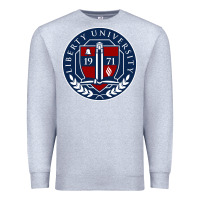 Heather Grey liberty university seal Premium Sweatshirt - linhVisuals