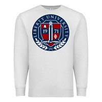Oatmeal Heather liberty university seal Premium Sweatshirt - linhVisuals