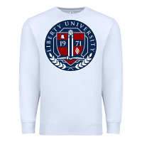 White liberty university seal Premium Sweatshirt - linhVisuals