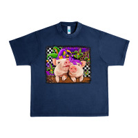 Navy mardi gras western leopard pigs Urban Heavy Tee - Jasminsmagicworld